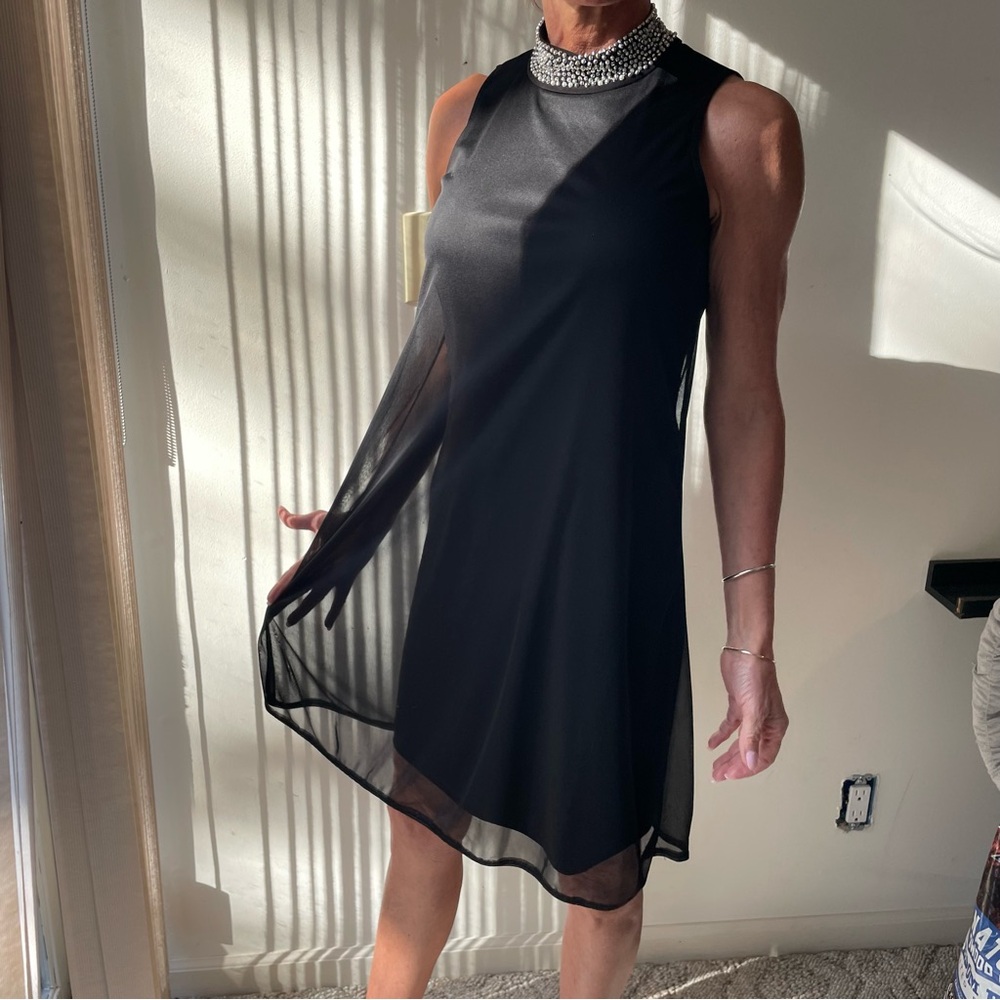 Fun Rhinestone Collared Shift Dress